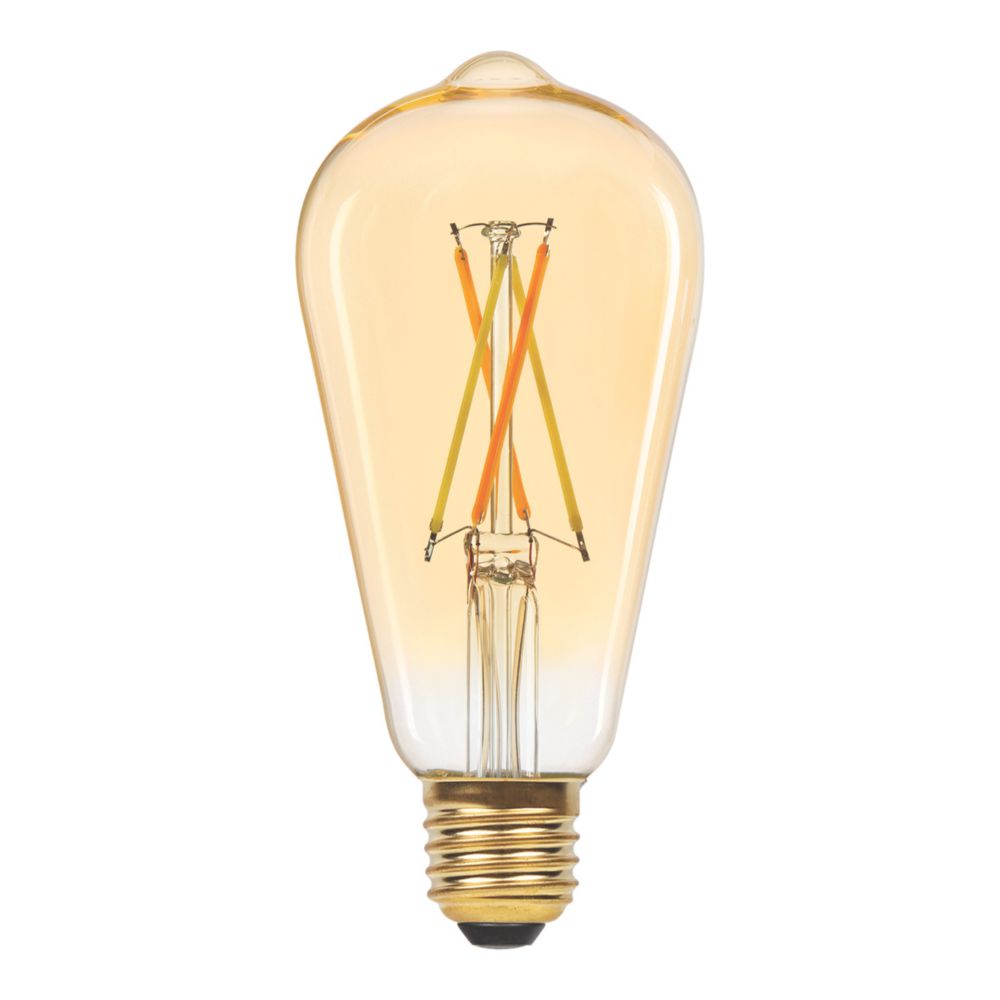 Lap E St Led Virtual Filament Smart Light Bulb W Lm Screwfix