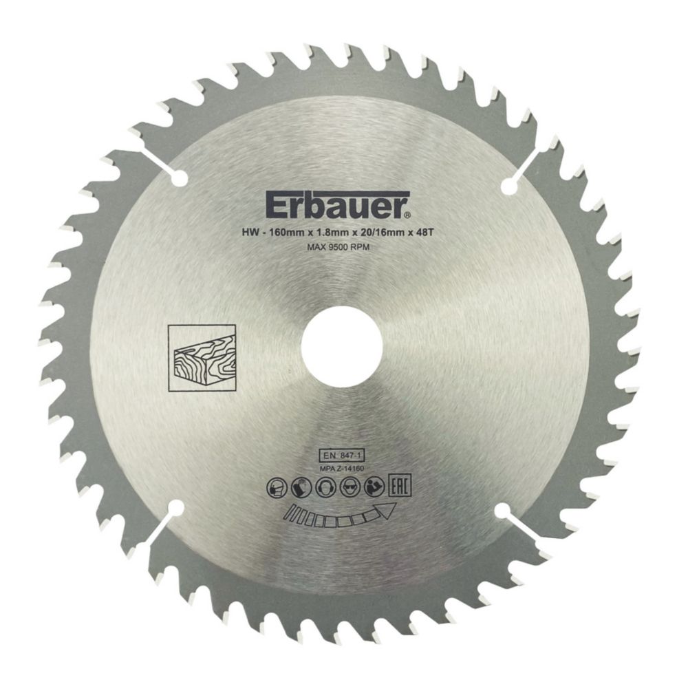 Erbauer Wood Circular Saw Blade Mm X Mm T Screwfix