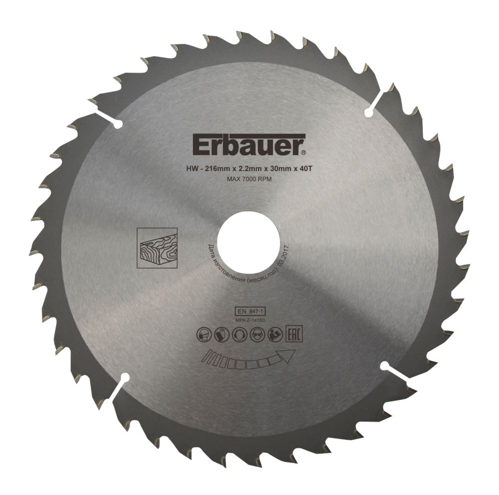 Erbauer Wood Tct Saw Blade Mm X Mm T Screwfix