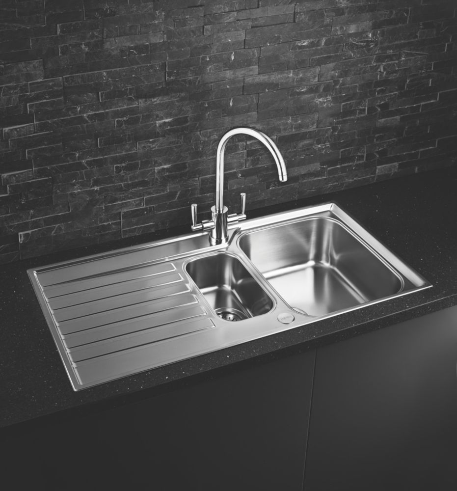 Franke Ascona Inset Sink Stainless Steel 1 5 Bowl 1000 X 510mm Sinks Screwfix Ie