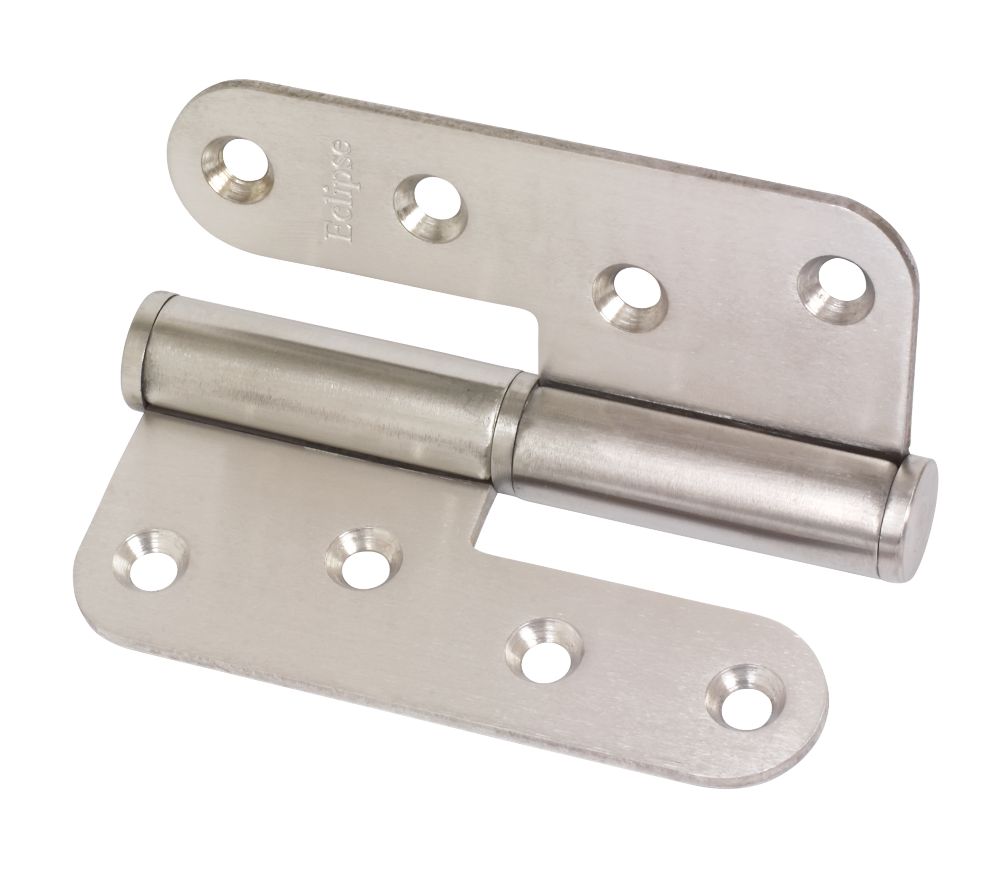 eclipse satin stainless steel lift off hinge 102 x 89mm 2 pack butt hinges screwfix ie floating computer shelf