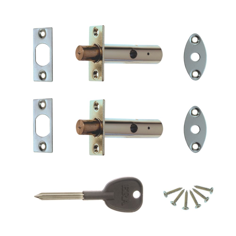 Era Brass Concealed Door Security Bolts 60mm 2 Pack Door Bolts Screwfix Ie