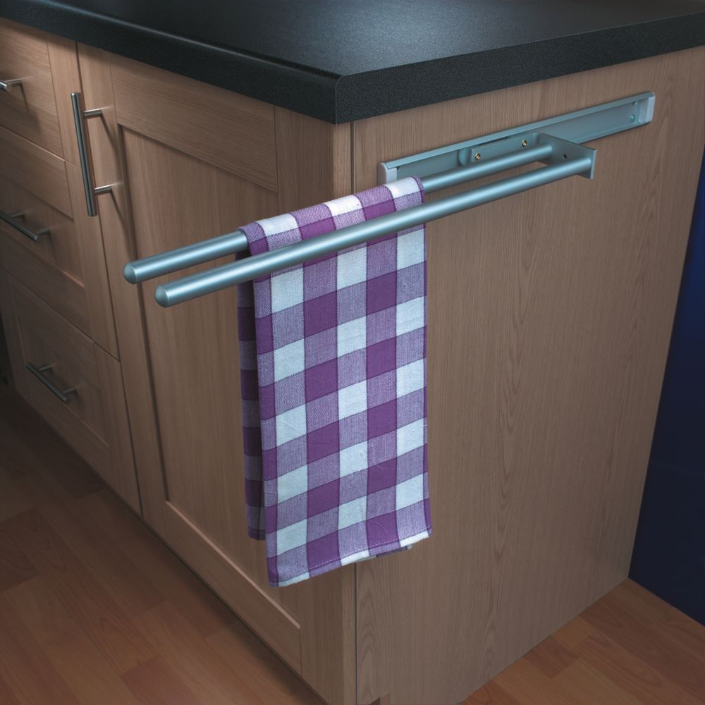 Hafele Aluminium Towel Rails 450mm Cabinet Storage Screwfix Ie