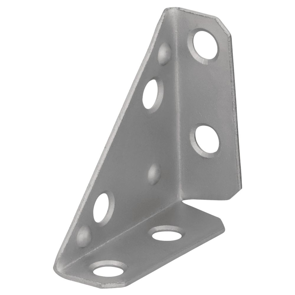 Magnodur Corner Plate Matt Steel 50 X 1 5 X 70mm 10 Pack Plate Brackets Screwfix Ie