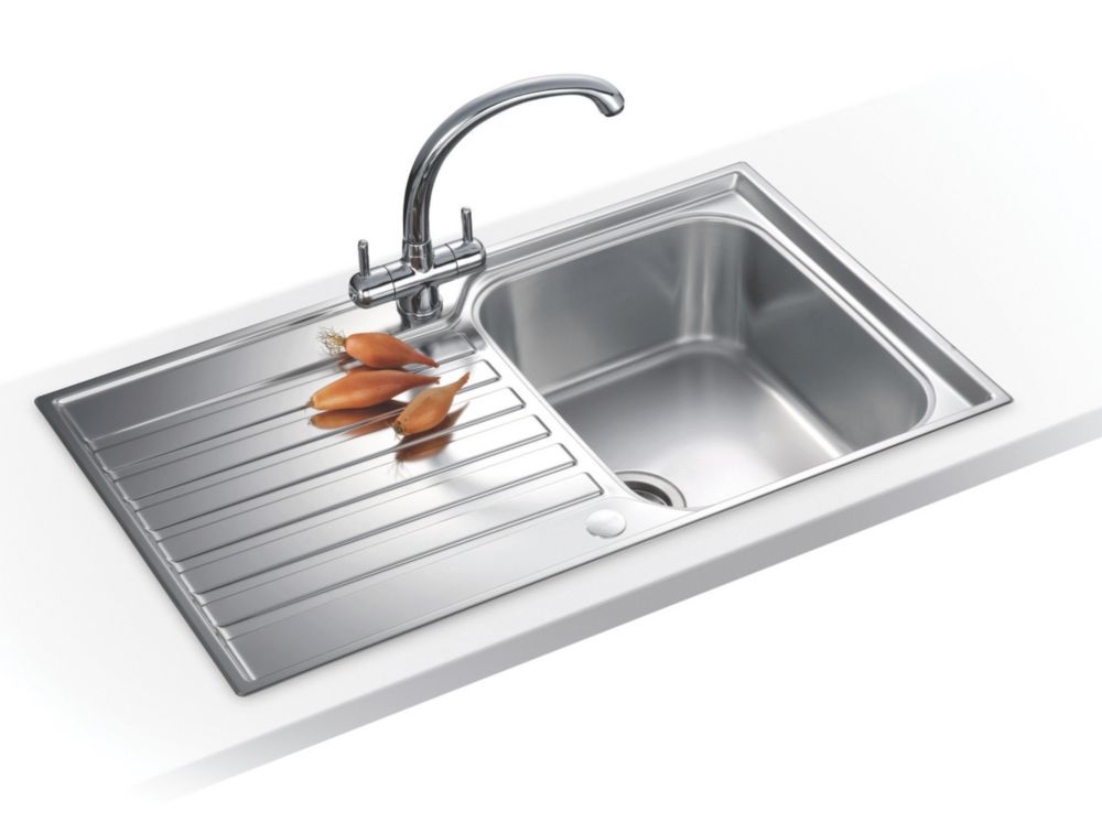 Franke Ascona Inset Sink Stainless Steel 1 Bowl 860 X 510mm Sinks Screwfix Ie
