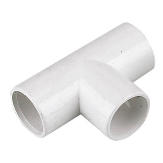 Solvent Weld Overflow Tank Connector 21.5mm Bent White 