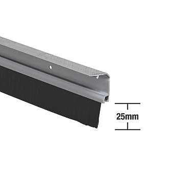 Stormguard Industrial Door Brush Seal Aluminium Effect 1.25m 2 Pack 
