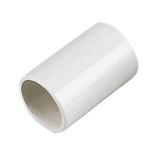 PACK OF 5 FLOPLAST 21.5MM OVERFLOW PIPE CLIPS WHITE SOLVENT WELD 