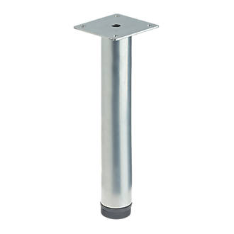 rothley round furniture leg silver 200mm cabinet fittings screwfix ie