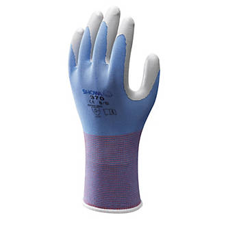 Small Blue Showa Floreo 370 Lightweight Gardening Gloves Size Colour