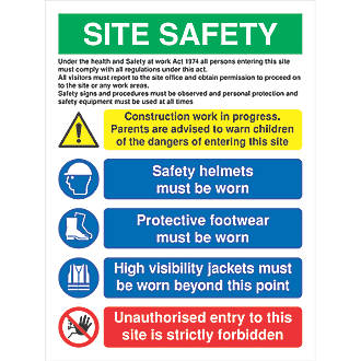 Safety Equipment Must Be Worn site safety Sign 800mm x 600mm 