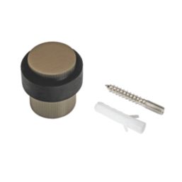Eclipse Round Linear Floor Door Stop 30 x 40mm Antique Brass