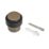 Eclipse Round Linear Floor Door Stop 30 x 40mm Antique Brass