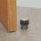 Eclipse Round Linear Floor Door Stop 30 x 40mm Antique Brass