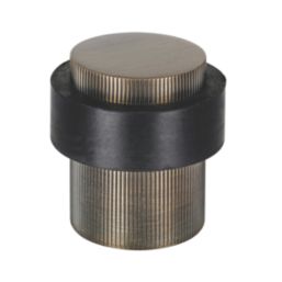 Eclipse Round Linear Floor Door Stop 30 x 40mm Antique Brass