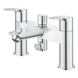 Grohe Start Edge Chrome 154mm Deck Mounted Lever 2 Tap Holes Bath Shower Mixer Tap