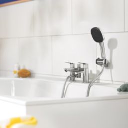 Grohe Start Edge Chrome 154mm Deck Mounted Lever 2 Tap Holes Bath Shower Mixer Tap
