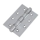 Smith & Locke  Polished Stainless Steel Grade 7 Fire Rated Ball Bearing Door Hinges 102mm x 67mm 2 Pack