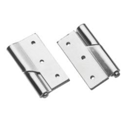 Smith & Locke Polished Chrome  Rising Butt Hinges RH 75mm x 70.6mm 2 Pack