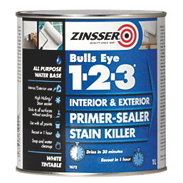 Zinsser Bulls Eye 1-2-3 Primer-Sealer White 1Ltr