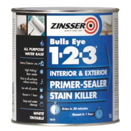 Zinsser Bulls Eye 1-2-3 Primer-Sealer White 1Ltr