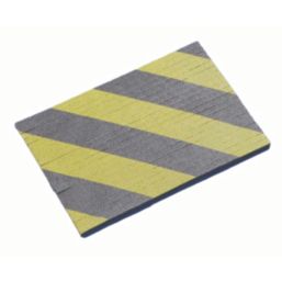 Mottez  Black / Yellow Protective Foam Slatted Strips 10mm x 300mm x 200mm 2 Pack