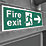 Non Photoluminescent "Fire Exit Man Right Arrow" Sign 100mm x 400mm