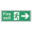 Essentials  Non Photoluminescent "Fire Exit Man Right Arrow" Sign 100mm x 400mm