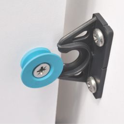 Button-Fix Type 2 Push-On Panel Fixing Set Charcoal Black & Blue 30 Pieces