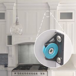 Button-Fix Type 2 Push-On Panel Fixing Set Charcoal Black & Blue 30 Pieces