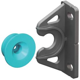 Button-Fix Type 2 Push-On Panel Fixing Set Charcoal Black & Blue 30 Pieces