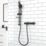 Aqualisa Sierra Rear-Fed Exposed Matt Black Thermostatic Bar Mixer Shower