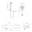Aqualisa Sierra Rear-Fed Exposed Matt Black Thermostatic Bar Mixer Shower
