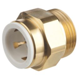 Flomasta  Brass Push-Fit Adapting Male Pipe Fitting Adaptor 22mm x 1"