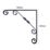 Essentials Ornamental Scroll Shelf Brackets Granite 150mm x 150mm 10 Pack