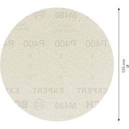 Mesh sanding outlet discs