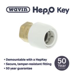 Hep2O  Plastic Push-Fit Adapting Female Coupler 22mm x 3/4"