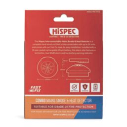 Hispec Fast Fix PH/FF10 Mains Interlinked Smoke and Heat Alarm