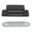 Essentials 2-Hole Magnetic Cabinet Catch Black 41mm x 16mm 10 Pack