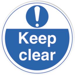 Essentials Keep Clear Floor Sign 450mm x 450mm