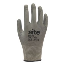 Site  PU Palm Touchscreen Gloves Grey X Large