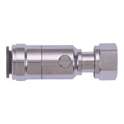 JG Speedfit Straight Service Valve with Tap Connector 15mm × 1⁄2″ Brass (Chrome Plated) 15mm x 1/2"