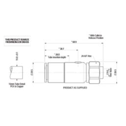 JG Speedfit Straight Service Valve with Tap Connector 15mm × 1⁄2″ Brass (Chrome Plated) 15mm x 1/2"