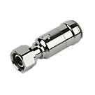 JG Speedfit Straight Service Valve with Tap Connector 15mm × 1⁄2″ Brass (Chrome Plated) 15mm x 1/2"