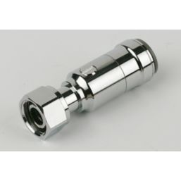 JG Speedfit Straight Service Valve with Tap Connector 15mm × 1⁄2″ Brass (Chrome Plated) 15mm x 1/2"