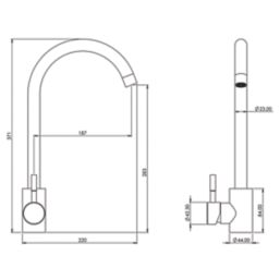 ETAL Holly Single Lever Kitchen Mixer Tap Brushed Copper