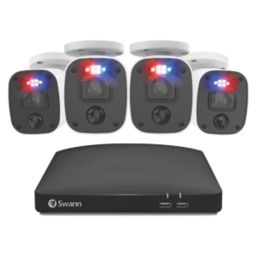 Swann Enforcer SWDVK-846854MQB-EU 64GB SD CardGB 8-Channel 1080p DVR CCTV Kit & 4 Indoor & Outdoor Cameras