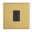 Contactum Lyric 13A Unswitched Fused Spur  Brushed Brass with Black Inserts