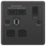 LAP  13A 1-Gang SP Switched Socket + 2.1A 10.5W 2-Outlet Type A USB Charger Black Nickel with Black Inserts