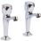 Essentials  Pillar Round Head High Neck Sink Taps Chrome 1 Pair